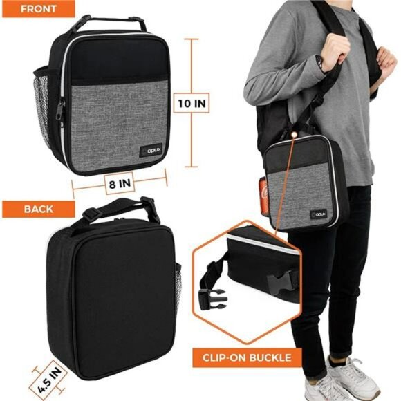 Small Insulated Lunch Bag Cooler Tote Leakproof Lunchbox for Work School Kids - Picture 2 of 7